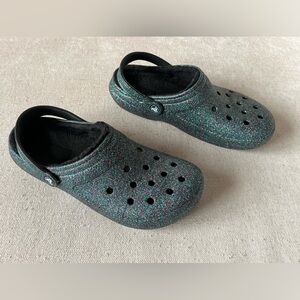 Glitter Clog Slip-Ons fleece lined
